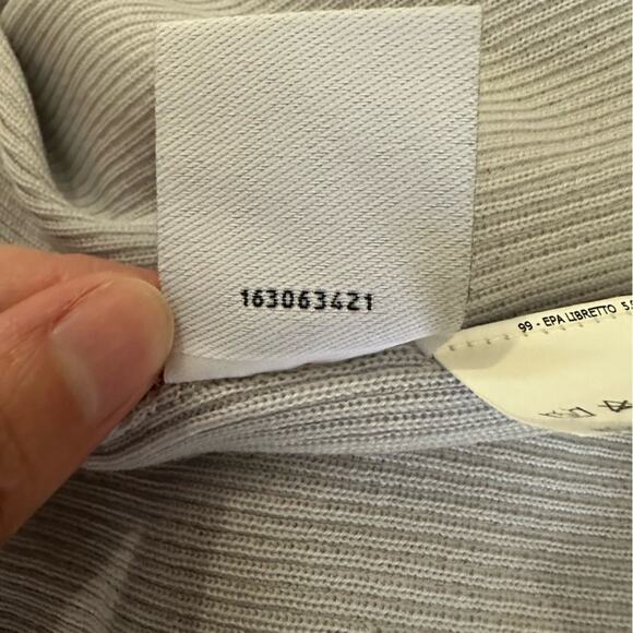 Max Mara Leisure Lorena Turtleneck Off- Shoulder Ribbed Wool Sweater Pale Blue - Picture 9 of 11